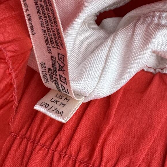 Free People Shorts Women M FP Movement The Way Home Orange Red Stretch High Rise - Picture 7 of 7